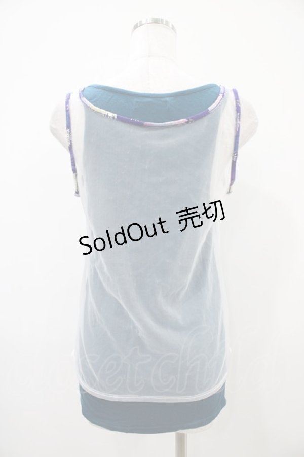 画像2: 【SALE】gouk / レイヤードタンク  グリーン×パープル×ホワイト H-25-10-22-034-GO-TO-KB-ZT232 (2)