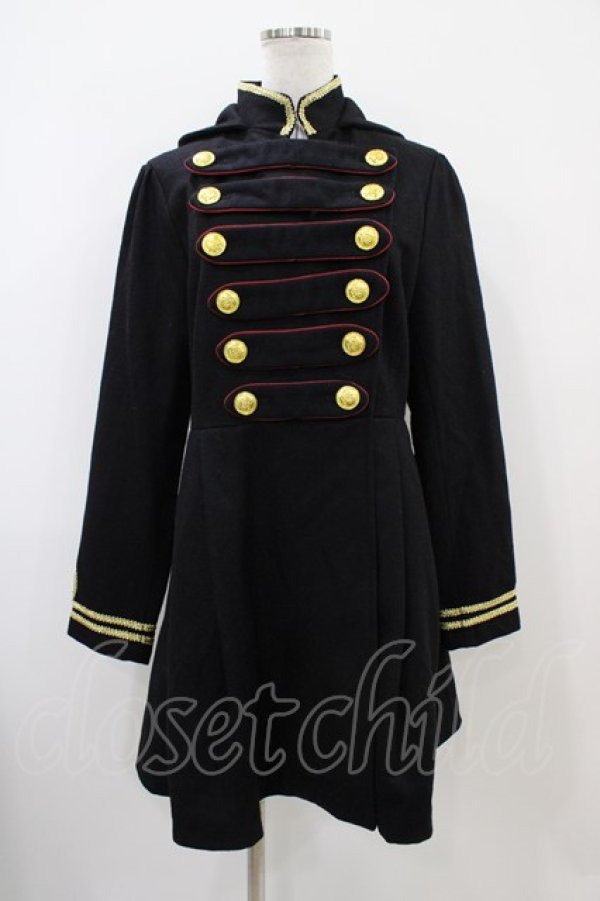 画像1: HELL CAT PUNKS / ナポレオンコート M ブラック H-25-10-22-041-PU-CO-KB-ZH (1)