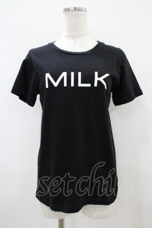 画像: MILK / MILKロゴTee  ブラック×ホワイト H-25-10-22-042-ML-TO-KB-ZH