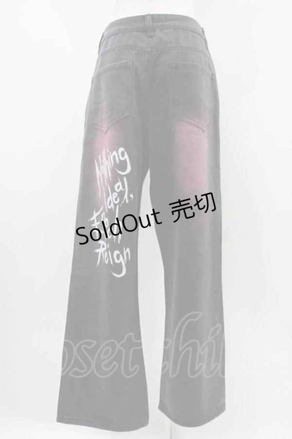 画像2: NieR CLOTHING / バックプリントパンツ  グレー H-25-10-22-005-PU-PA-KB-ZH (2)