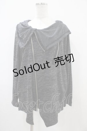 画像: ALGONQUINS / ライダース風ZIPパーカー  グレー H-25-10-22-045-AL-TO-KB-ZH