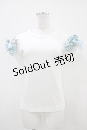 画像: Jane Marple / マルチリボンスカラップカットソー  白 H-25-10-22-052-JM-TO-KB-ZH