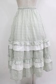 画像3: merry jenny / ギンガムレースフレアスカート  グリーン H-25-10-22-1003-LO-SK-KB-ZH (3)