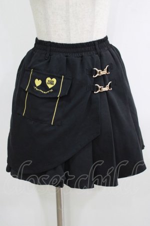 画像: NieR Clothing / ラップ風プリーツスカート  黒 H-25-10-22-1030-PU-SK-KB-ZH