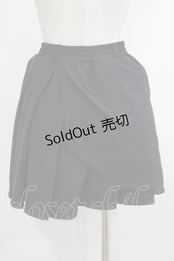 画像3: NieR Clothing / ラップ風プリーツスカート  黒 H-25-10-22-1030-PU-SK-KB-ZH (3)