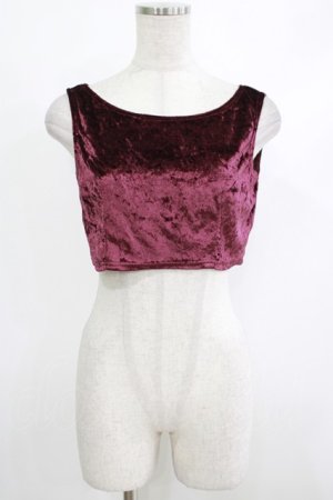 画像: alice auaa / ベロアショートトップス 3（約9号） ボルドー H-25-10-22-1037-AA-TO-KB-ZH