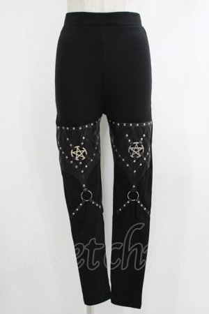 画像: Restyle / PENTAGRAM HARNESS LEGGINGS M ブラック H-25-10-22-1039-GO-PA-KB-ZH