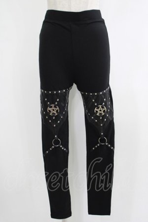 画像: Restyle / PENTAGRAM HARNESS LEGGINGS M ブラック H-25-10-22-1040-GO-PA-KB-ZH
