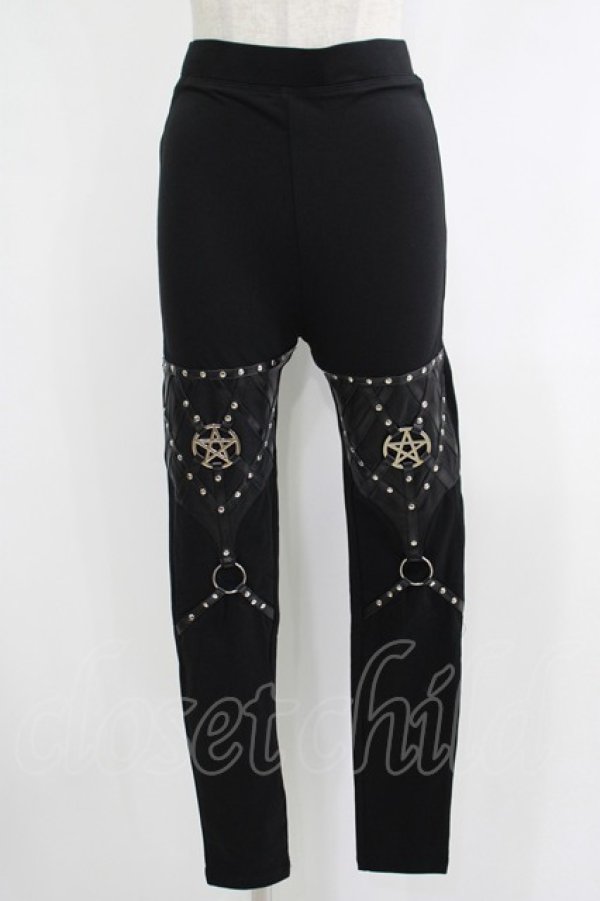 画像1: Restyle / PENTAGRAM HARNESS LEGGINGS M ブラック H-25-10-22-1040-GO-PA-KB-ZH (1)