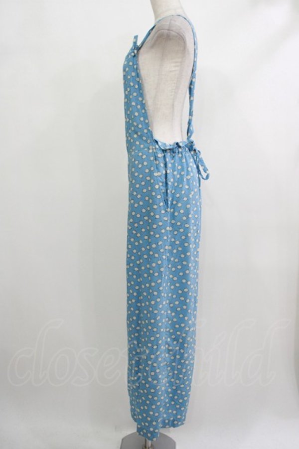 画像2: 【SALE】Jane Marple Dans Le Salon / Lily of the valleyサロペットパンツ M ブルーグレー H-25-10-22-1042-JM-PA-KB-ZT099 (2)