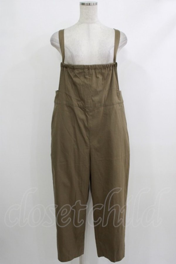 画像1: Jane Marple Dans Le Salon / テーパードサロペットパンツ  カーキ H-25-10-22-1043-JM-PA-KB-ZH (1)