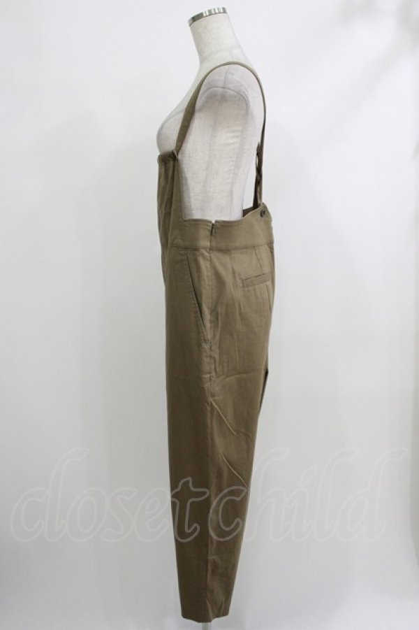 画像2: Jane Marple Dans Le Salon / テーパードサロペットパンツ  カーキ H-25-10-22-1043-JM-PA-KB-ZH (2)