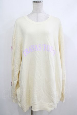 画像: TRAVAS TOKYO / 袖くまラウンドロゴスウェット  アイボリー H-25-10-22-1047-PU-TO-KB-ZH