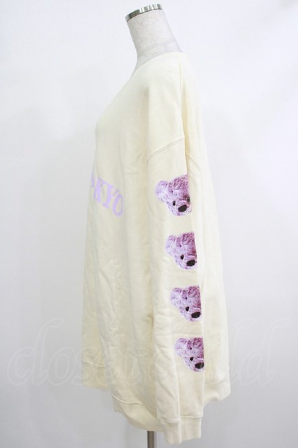 画像2: TRAVAS TOKYO / 袖くまラウンドロゴスウェット  アイボリー H-25-10-22-1047-PU-TO-KB-ZH (2)