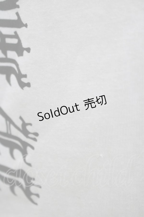 画像4: HELL CAT PUNKS / バイカラーロングTシャツSKULL F 黒×白 H-25-10-22-1049-PU-TO-KB-ZT388 (4)