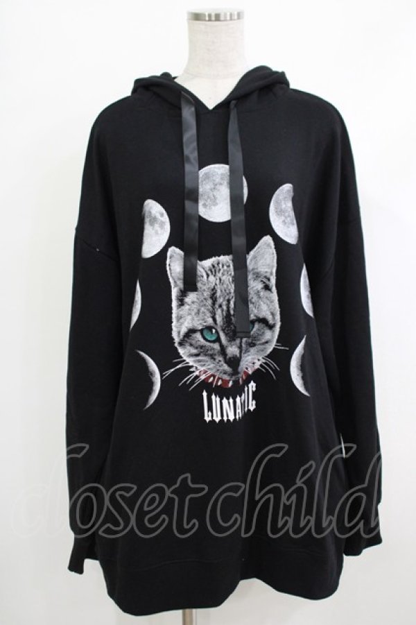 画像1: LISTEN FLAVOR / ルナティックキャット猫耳パーカー  ブラック H-25-10-22-1053-PU-TO-KB-ZH (1)