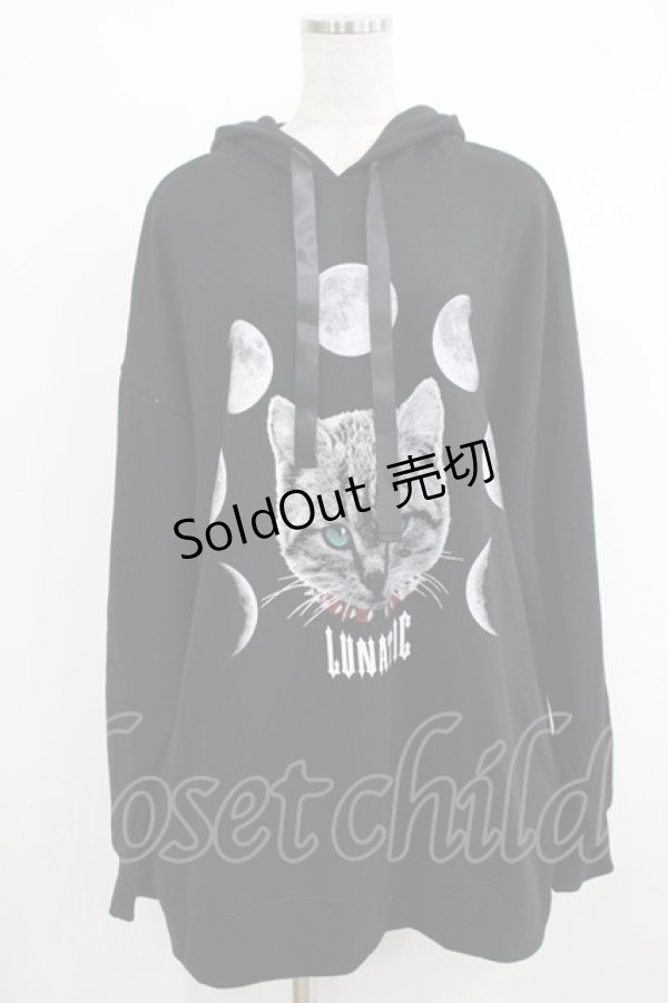 画像1: LISTEN FLAVOR / ルナティックキャット猫耳パーカー  ブラック H-25-10-22-1053-PU-TO-KB-ZH (1)