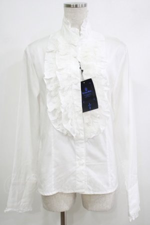 画像: Moi-meme-Moitie / 貴公子フリルブラウス Man 白 H-25-10-22-1055-MO-BL-KB-ZH