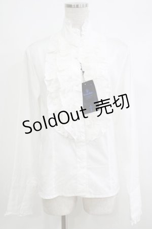 画像: Moi-meme-Moitie / 貴公子フリルブラウス Man 白 H-25-10-22-1055-MO-BL-KB-ZH