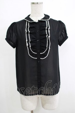 画像: MILK / ROMANTIC ブラウス  ブラック H-25-10-22-1056-ML-BL-KB-ZH