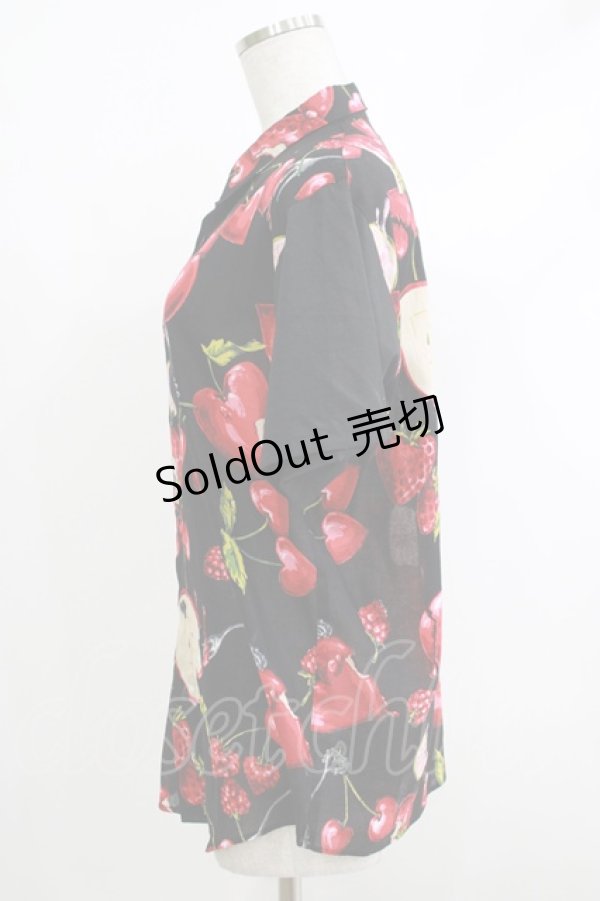 画像2: MILKBOY / ラブベリーシャツ  ブラック H-25-10-22-1058-MB-BL-KB-ZH (2)