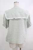 画像3: merry jenny / ギンガムリボンブラウス  グリーン H-25-10-22-1061-LO-BL-KB-ZH (3)
