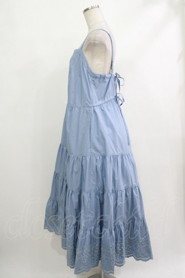 画像2: Jane Marple Dans Le Salon / Typewriter lace tiered dress M ブルー H-25-10-22-1007-JM-OP-KB-ZH (2)