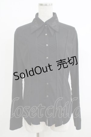 画像: Rozen Kavalier / ダブルカラーブラウス  ブラック H-25-10-22-1065-OO-BL-KB-ZH