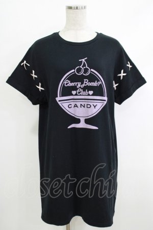画像: Candy Stripper / CHERRY BOMB CLUB ONE-PIECE  ブラック H-25-10-22-1066-PU-OP-KB-ZH