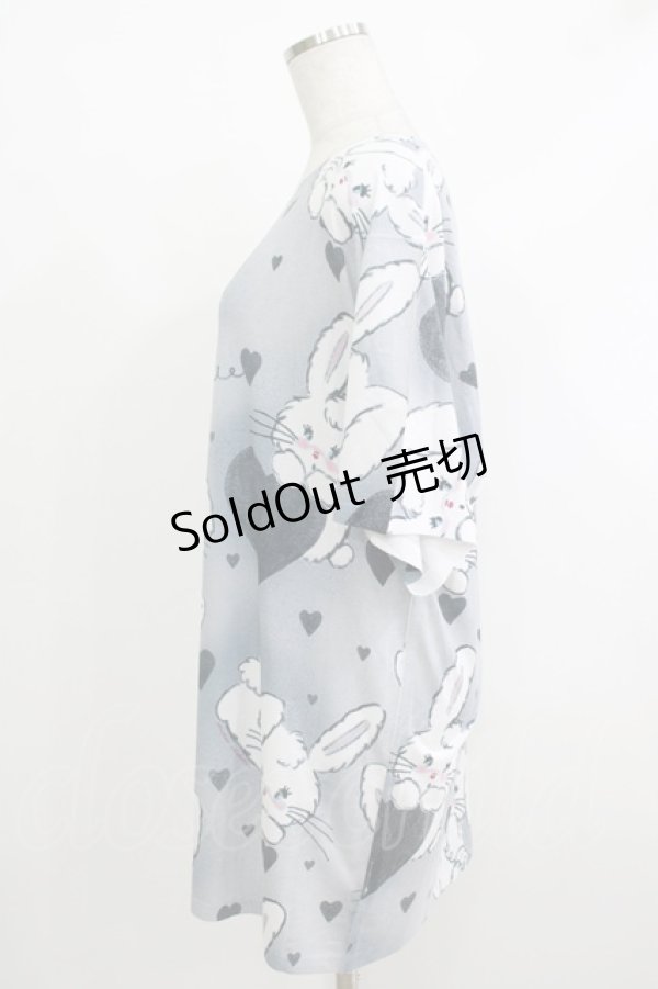 画像2: 【SALE】MILKBOY / Bunny play Tee XL グレーベース H-25-10-22-1067-MB-TO-KB-ZT388 (2)