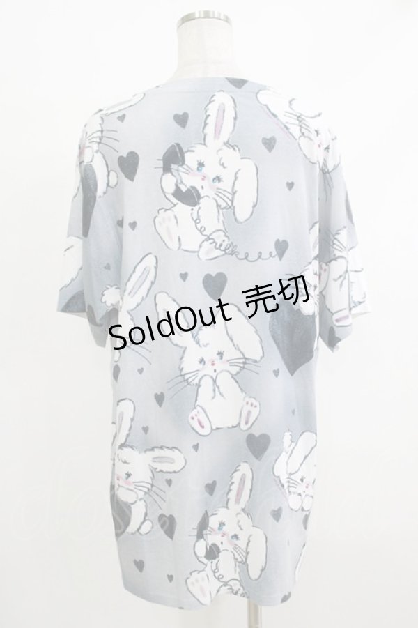 画像3: 【SALE】MILKBOY / Bunny play Tee XL グレーベース H-25-10-22-1067-MB-TO-KB-ZT388 (3)