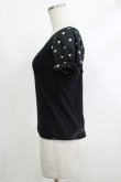 画像2: MILK / BebeハートパフTee  ブラック×オフ H-25-10-22-1068-ML-TO-KB-ZH (2)