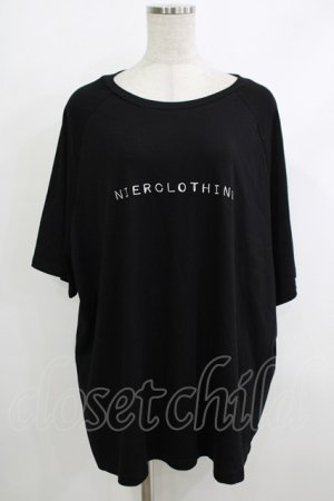 画像: NieR Clothing / 刺繍COTTON CUTSEW  黒 H-25-10-22-1069-PU-TO-KB-ZH