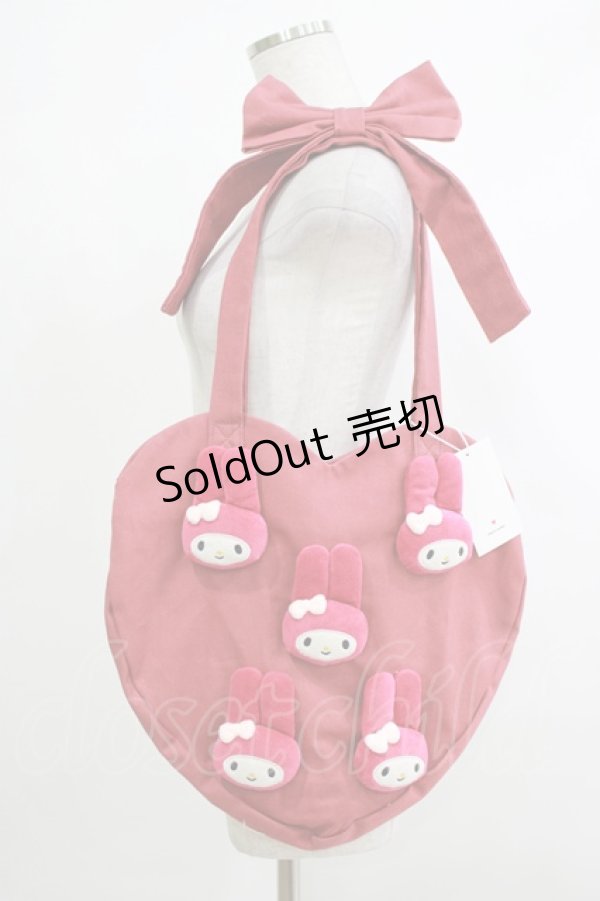画像1: merry jenny / My Melody heart tote bag  レッド H-25-10-22-1074-LO-BG-KB-ZH (1)