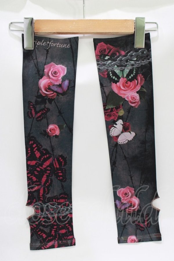 画像2: Triple fortune / プリントアームカバー   H-25-10-22-1075-EL-ZA-KB-ZH (2)