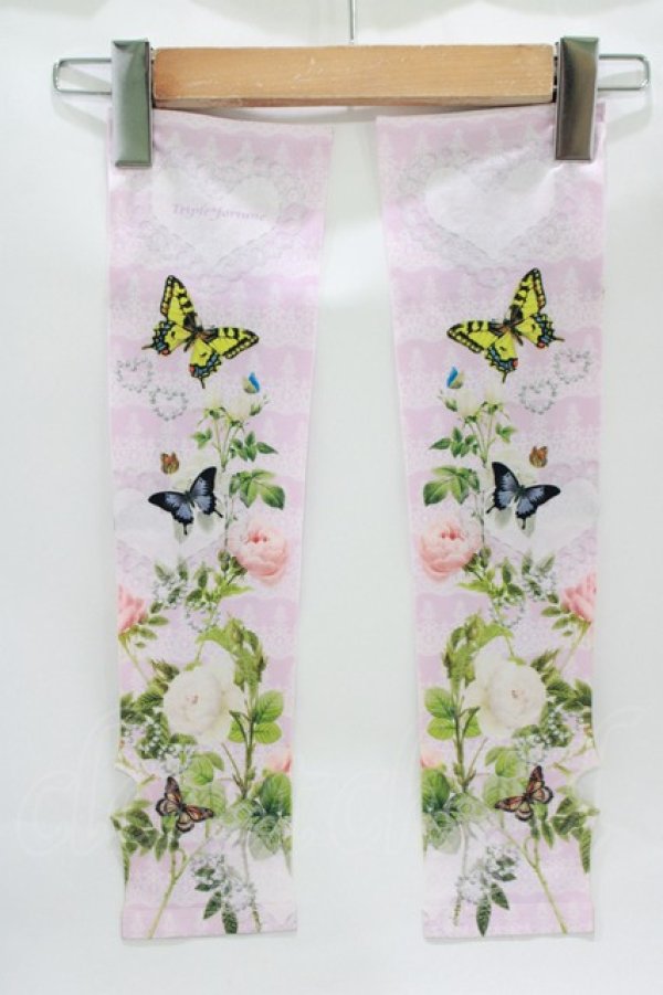 画像2: Triple fortune / プリントアームカバー   H-25-10-22-1077-EL-ZA-KB-ZH (2)