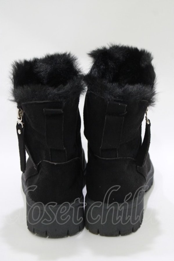 画像3: NieR Clothing / ショートブーツ 38(約24.5〜25cm) ブラック H-25-10-22-1079-PU-SH-KB-ZH (3)