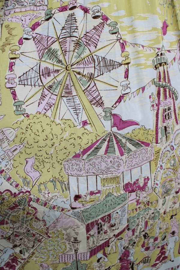 画像4: Jane Marple Dans Le Salon / La fete foraine apron dress M サックス H-25-10-22-1014-JM-OP-KB-ZH (4)