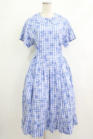 画像: Jane Marple / Picnic cloth joyfulドレス M ブルー H-25-10-22-1017-JM-OP-KB-ZH