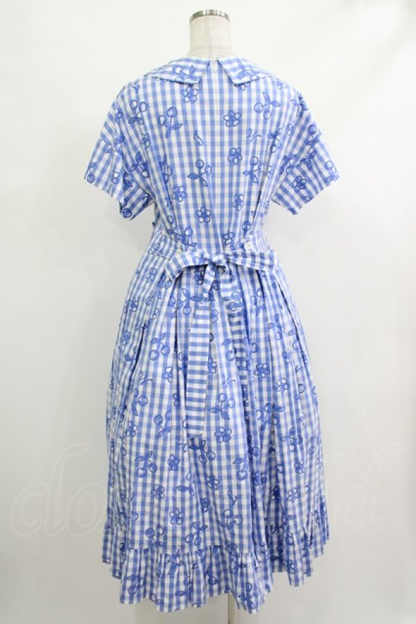 画像3: Jane Marple / Picnic cloth joyfulドレス M ブルー H-25-10-22-1017-JM-OP-KB-ZH (3)