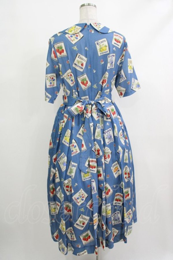 画像3: Jane Marple / My favorite labelsコレットドレス M ブルー H-25-10-22-1021-JM-OP-KB-ZH (3)