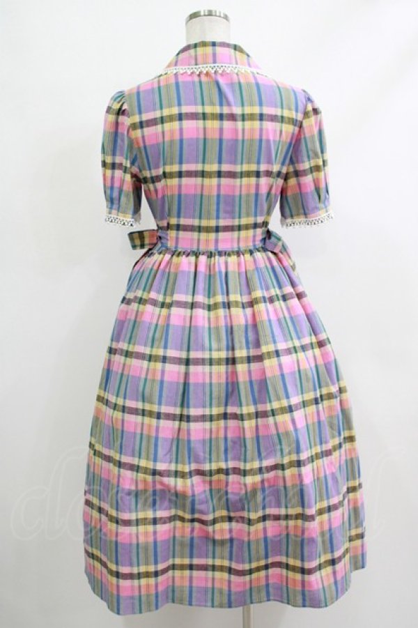 画像3: MILK / Moon light dress  ラベンダーローズチェック H-25-10-22-1024-ML-OP-KB-ZH (3)