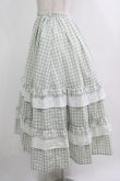 画像2: merry jenny / ギンガムレースフレアスカート  グリーン H-25-10-22-1003-LO-SK-KB-ZH (2)