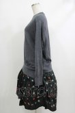 画像2: Jane Marple Dans Le Salon / Knit&Playing cards collaborationドレス M ミックスグレー×ブラック H-25-10-22-1027-JM-OP-KB-ZH (2)