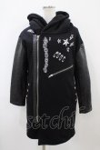 画像1: HELL CAT PUNKS / ボアフードライダースコート  ブラック H-25-10-22-060-PU-CO-KB-ZH (1)