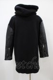 画像2: HELL CAT PUNKS / ボアフードライダースコート  ブラック H-25-10-22-060-PU-CO-KB-ZH (2)