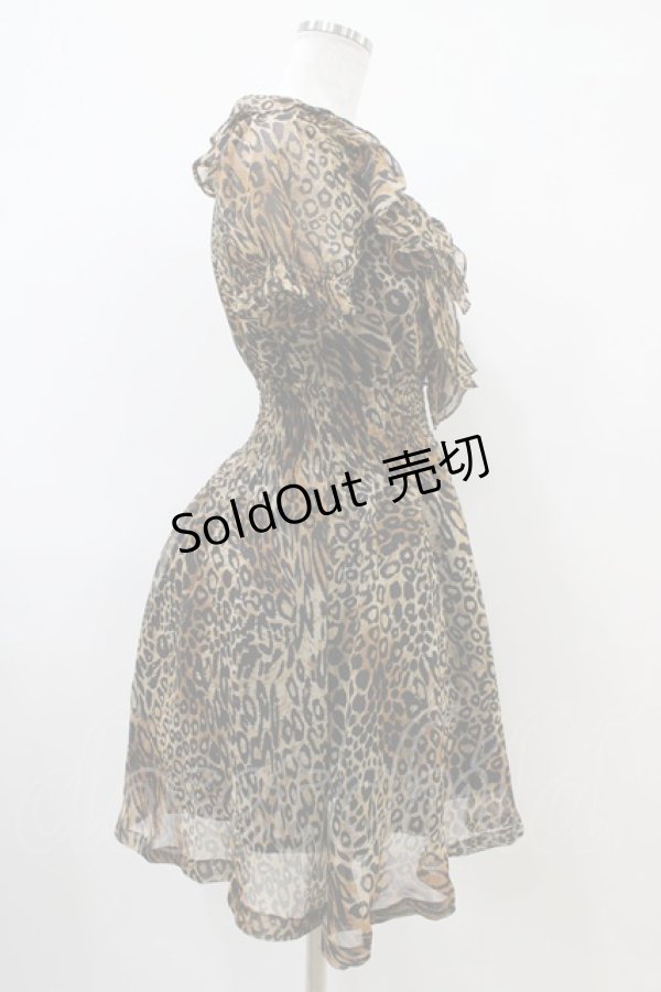 画像3: SEXY DYNAMITE LONDON / レオパードシャーリングワンピース  茶 H-25-10-22-014-PU-OP-KB-ZH (3)