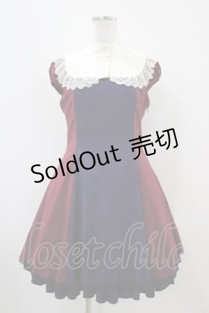 画像: ATELIER PIERROT / Clownドレス  ボルドー×ネイビー H-25-10-22-015-EL-OP-KB-ZH