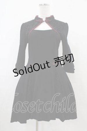 画像: abilletage / チャイナワンピース  ブラック×レッド H-25-10-22-016-GO-OP-KB-ZH