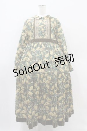 画像: Jane Marple Dans Le Salon / CLEMENTINA DAISYペザントドレス  モスグリーン H-25-10-22-018-JM-OP-KB-ZH